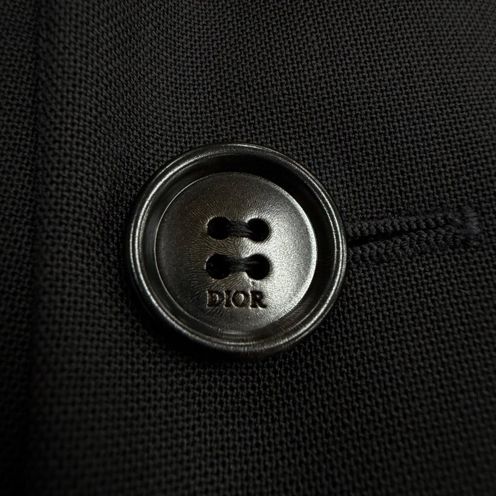 Dior Homme Wool Logo Button Single Jacket Tailored Black 46 — view 6