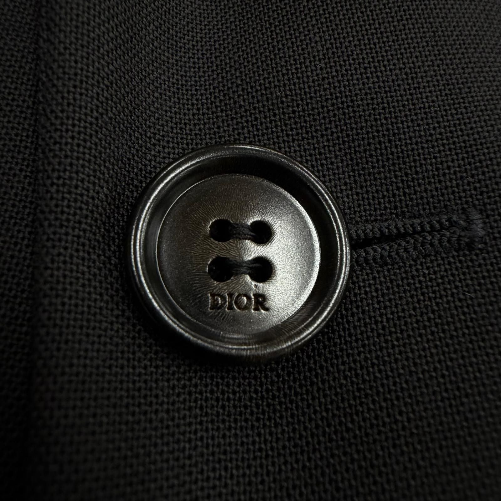 Dior Homme Wool Logo Button Single Jacket Tailored Black 46 — view 6