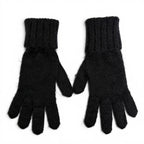 Louis Vuitton Gloves LV Script Mohair Wool Logo Embroidery Knit Black — view 4