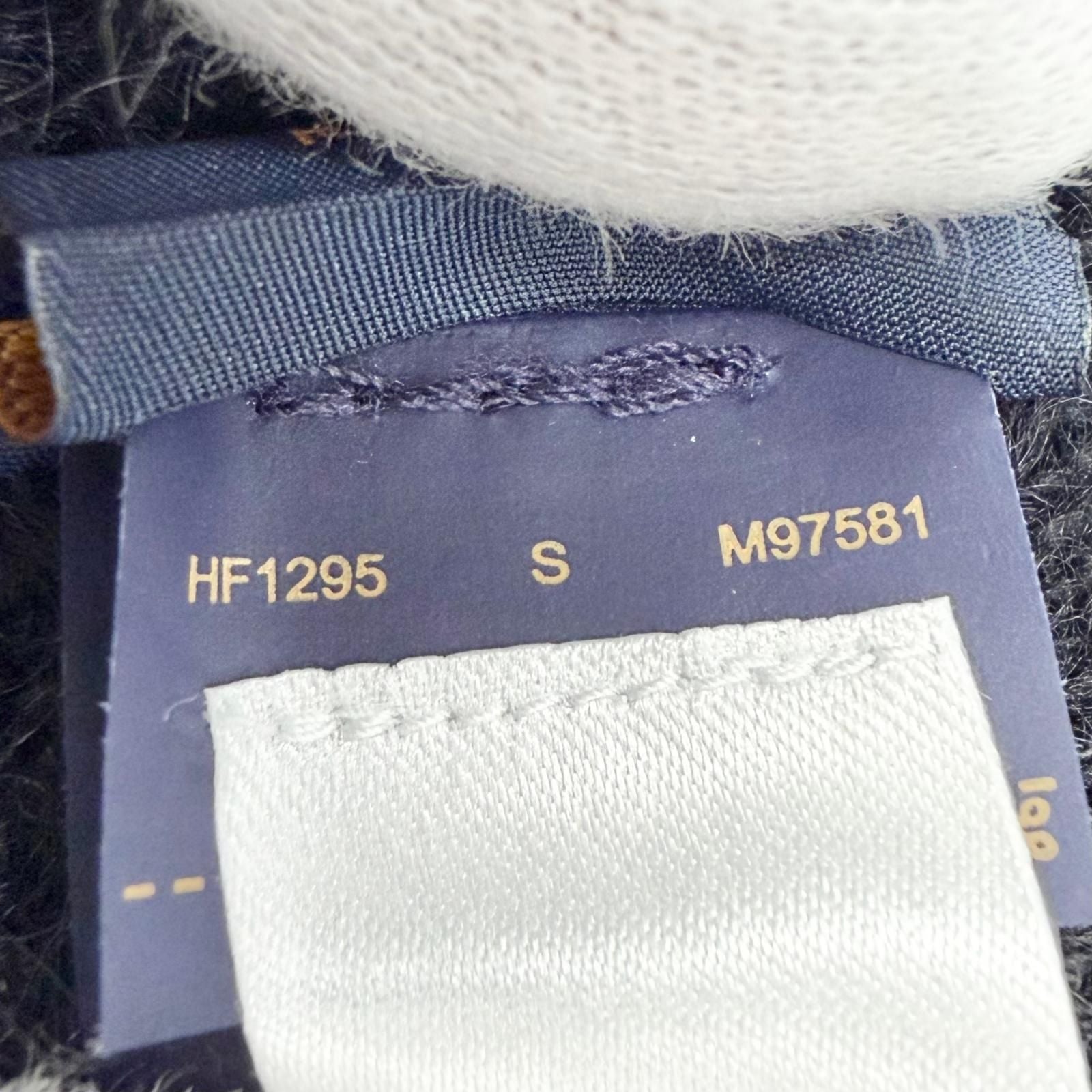 Louis Vuitton Gloves LV Script Mohair Wool Logo Embroidery Knit Black — view 8