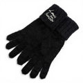 Louis Vuitton Gloves LV Script Mohair Wool Logo Embroidery Knit Black