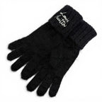 Louis Vuitton Gloves LV Script Mohair Wool Logo Embroidery Knit Black