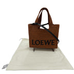 Loewe Font Tote Small Raffia Honey Gold Leather 2-Way Shoulder Bag — view 2