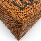 Loewe Font Tote Small Raffia Honey Gold Leather 2-Way Shoulder Bag — view 8