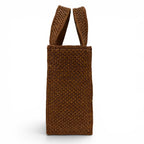 Loewe Font Tote Small Raffia Honey Gold Leather 2-Way Shoulder Bag — view 5