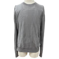 Hermes Fragmon Equestre Integral Wool Crew Neck Knit Gray Sweater