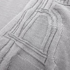 Hermes Fragmon Equestre Integral Wool Crew Neck Knit Gray Sweater — view 5