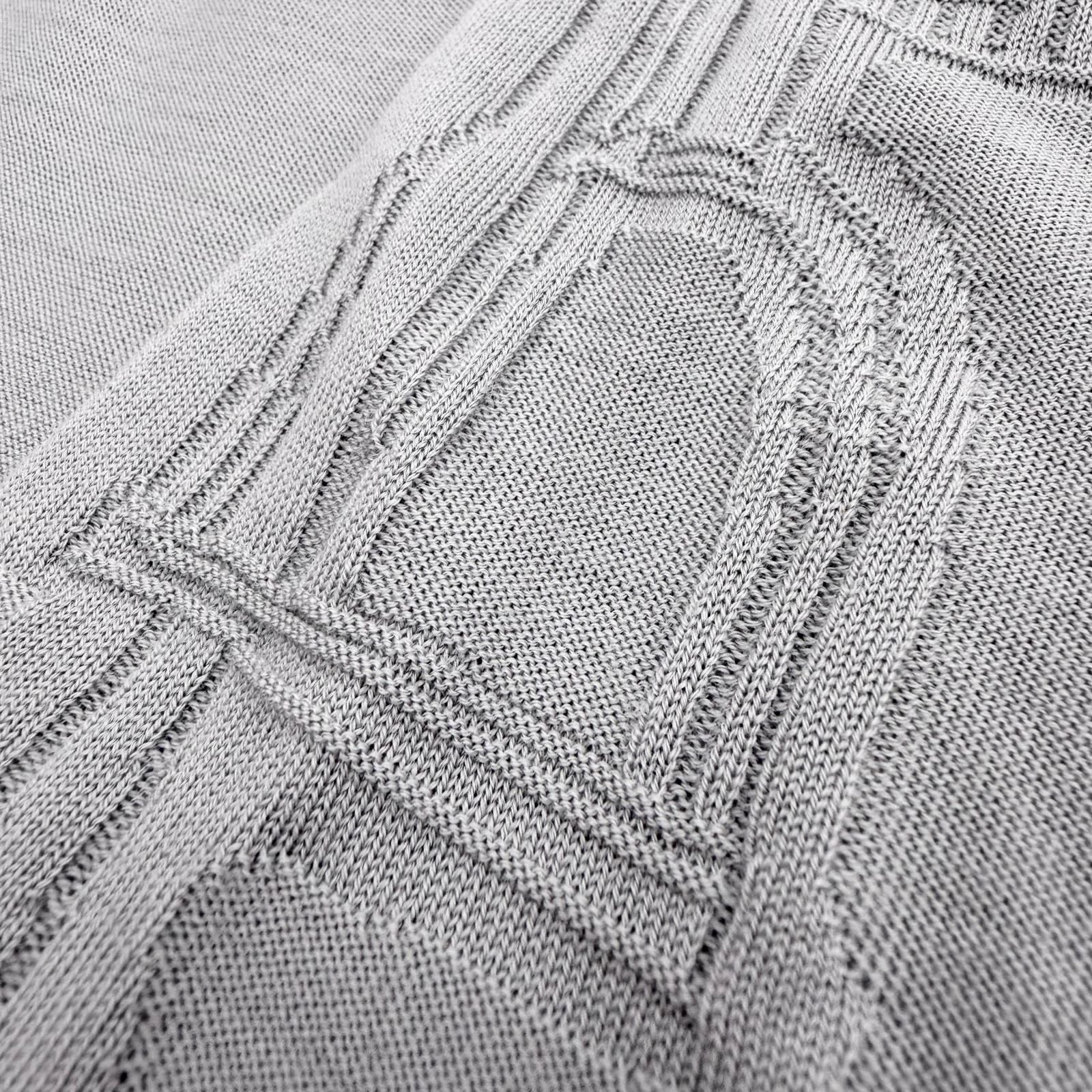 Hermes Fragmon Equestre Integral Wool Crew Neck Knit Gray Sweater — view 5