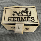 Hermes Fragmon Equestre Integral Wool Crew Neck Knit Gray Sweater — view 6