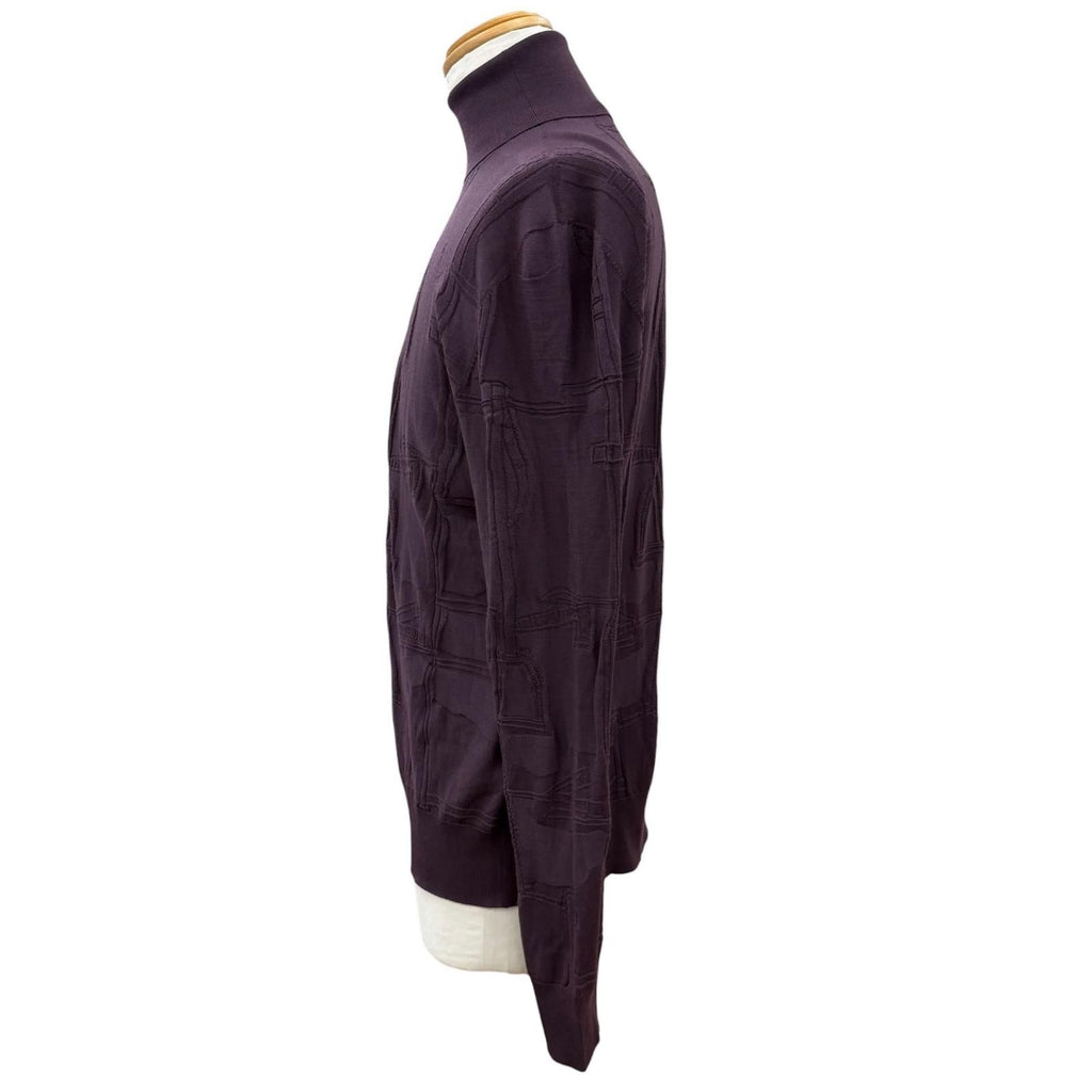 Hermes Fragmon Equestre Integral Wool Turtleneck Knit Bordeaux Sweater — view 3