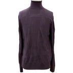 Hermes Fragmon Equestre Integral Wool Turtleneck Knit Bordeaux Sweater