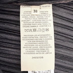 Hermes Leather with Chain Slit Long Pleated Skirt Dark Brown 38 — view 8