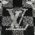 Louis Vuitton Etole Damier Gradient Wool Silk Shawl Black Gray Scarf — view 6