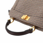 Fendi Peekaboo ISeeU Petit 2-Way Bag Canvas Leather Brown — view 6