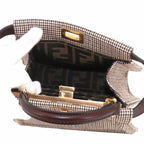Fendi Peekaboo ISeeU Petit 2-Way Bag Canvas Leather Brown — view 8