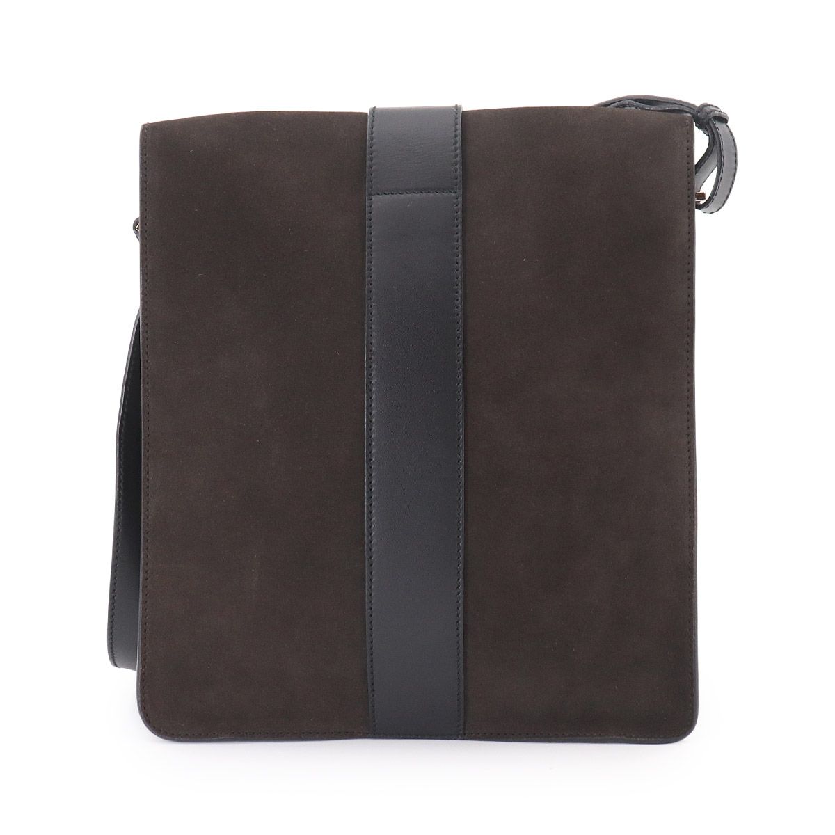 Gucci Tiger Head Shoulder Bag Suede Leather Brown Black Gold — view 2