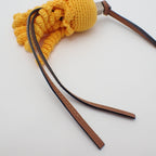 Loewe Jelly Fish Key Holder Bag Charm Cotton Cowhide Yellow Pawn — view 5