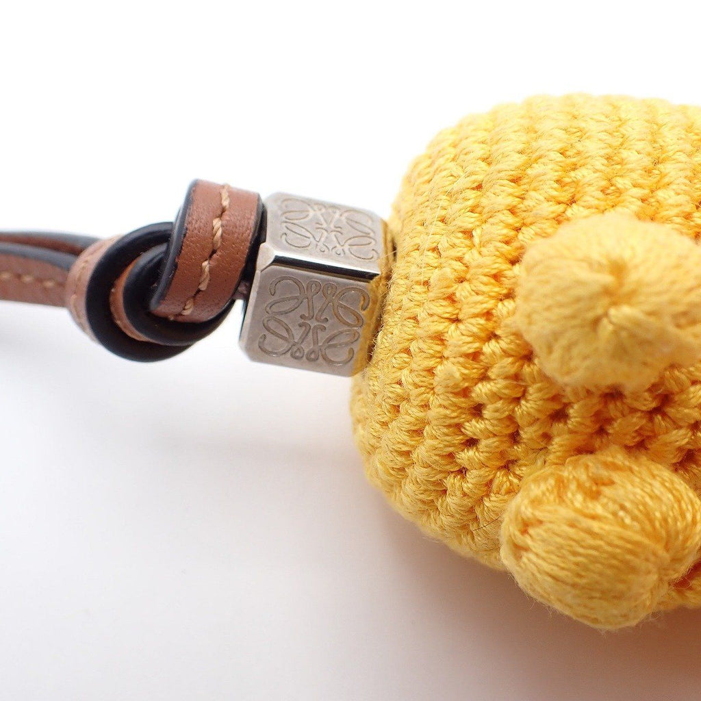 Loewe Jelly Fish Key Holder Bag Charm Cotton Cowhide Yellow Pawn — view 4