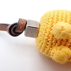 Loewe Jelly Fish Key Holder Bag Charm Cotton Cowhide Yellow Pawn — view 4