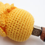Loewe Jelly Fish Key Holder Bag Charm Cotton Cowhide Yellow Pawn — view 7