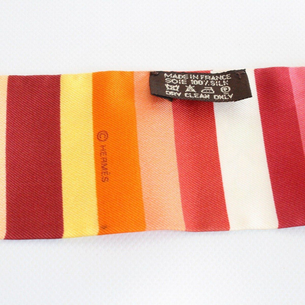 Hermes Tsuiri People Who Play in the Water 100% Silk Orange Pawn Scarf — view 8