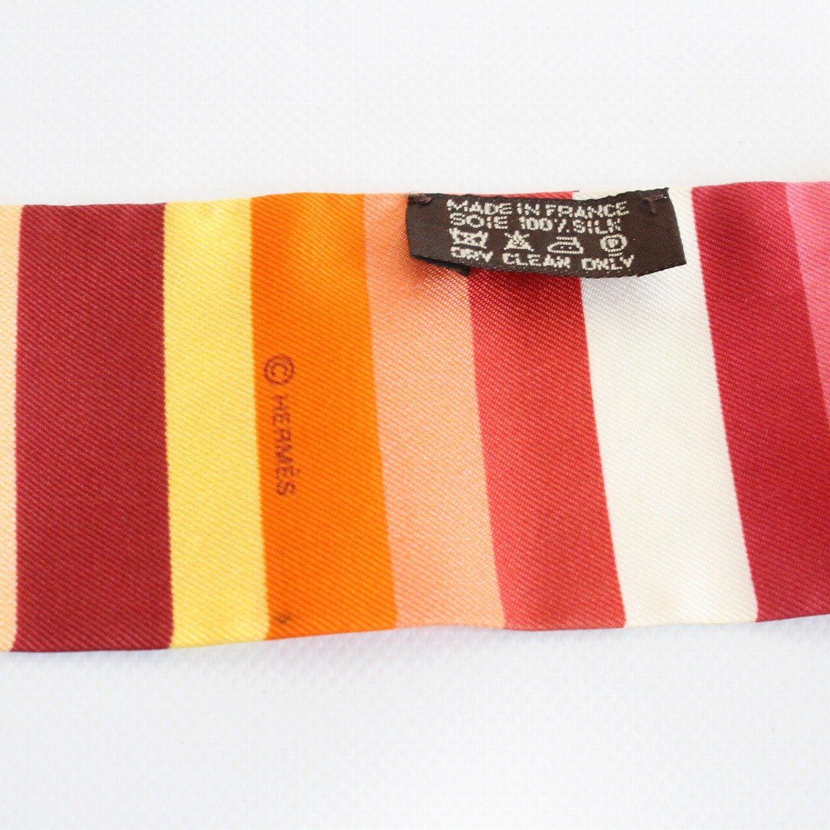 Hermes Tsuiri People Who Play in the Water 100% Silk Orange Pawn Scarf — view 8
