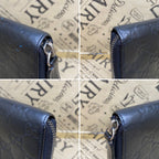 Gucci Zip Up Zip Around Wallet Embossed Black — view 8
