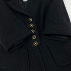 Chanel Cropped Tweed Jacket CC Logo 38 Black — view 7