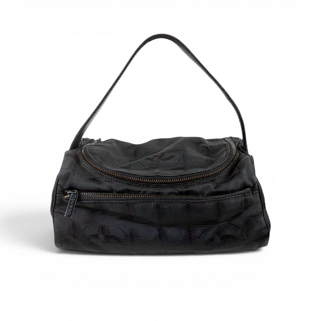 Chanel New Travel Line Vanity Pouch Black Nylon Canvas — view 2