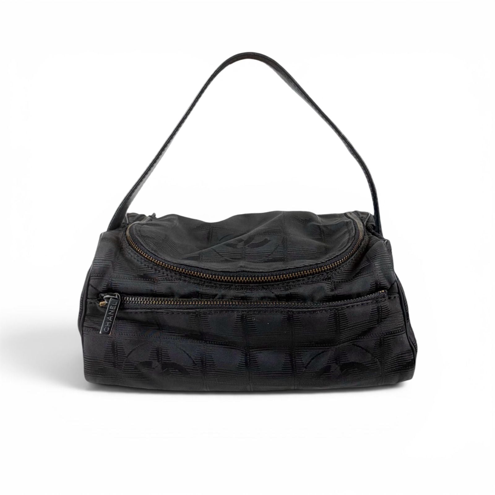 Chanel New Travel Line Vanity Pouch Black Nylon Canvas — view 2