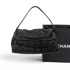 Chanel New Travel Line Vanity Pouch Black Nylon Canvas