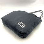 Fendi Tote Bag Cotton Jersey Leather Black Vintage — view 2