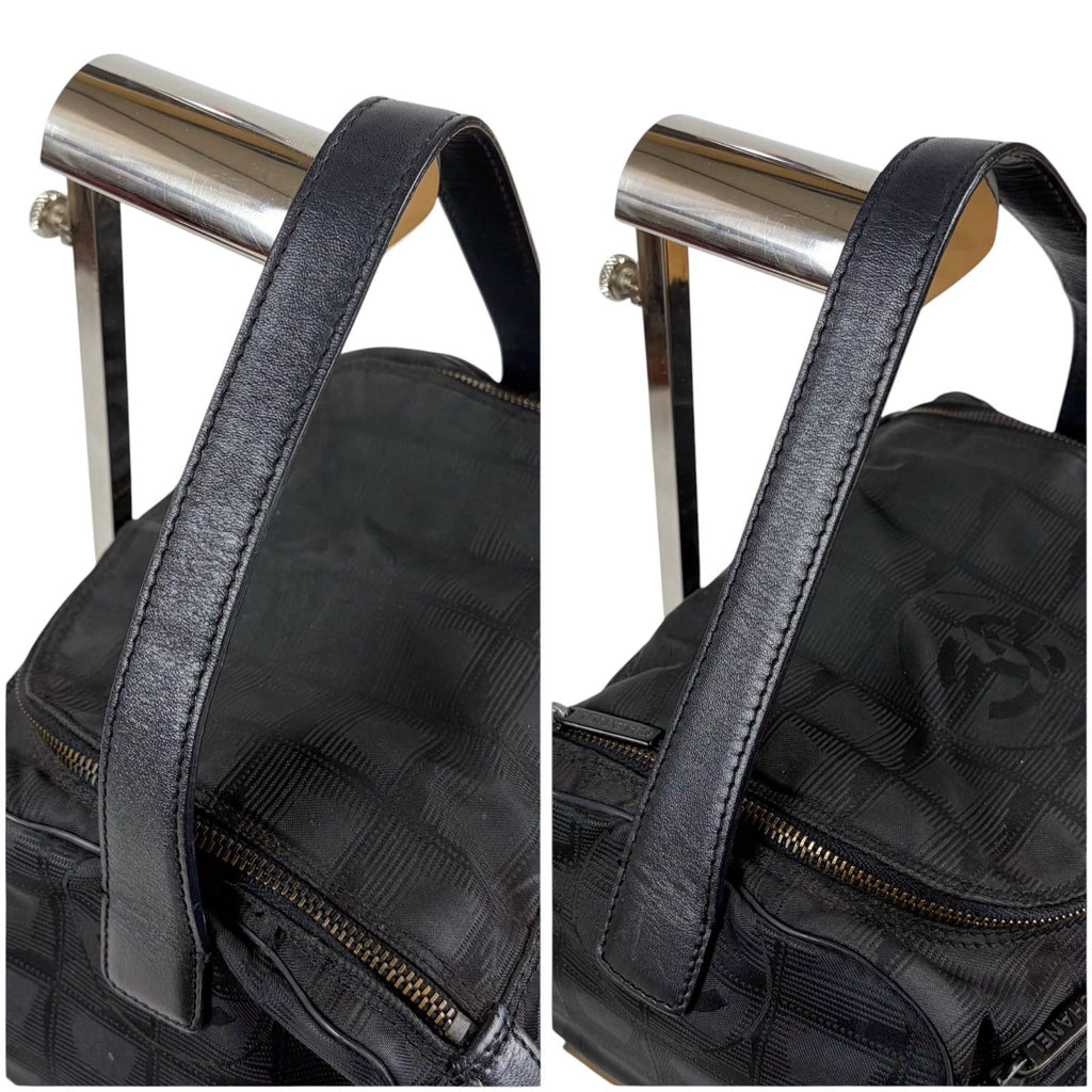 Chanel New Travel Line Vanity Pouch Black Nylon Canvas — view 8
