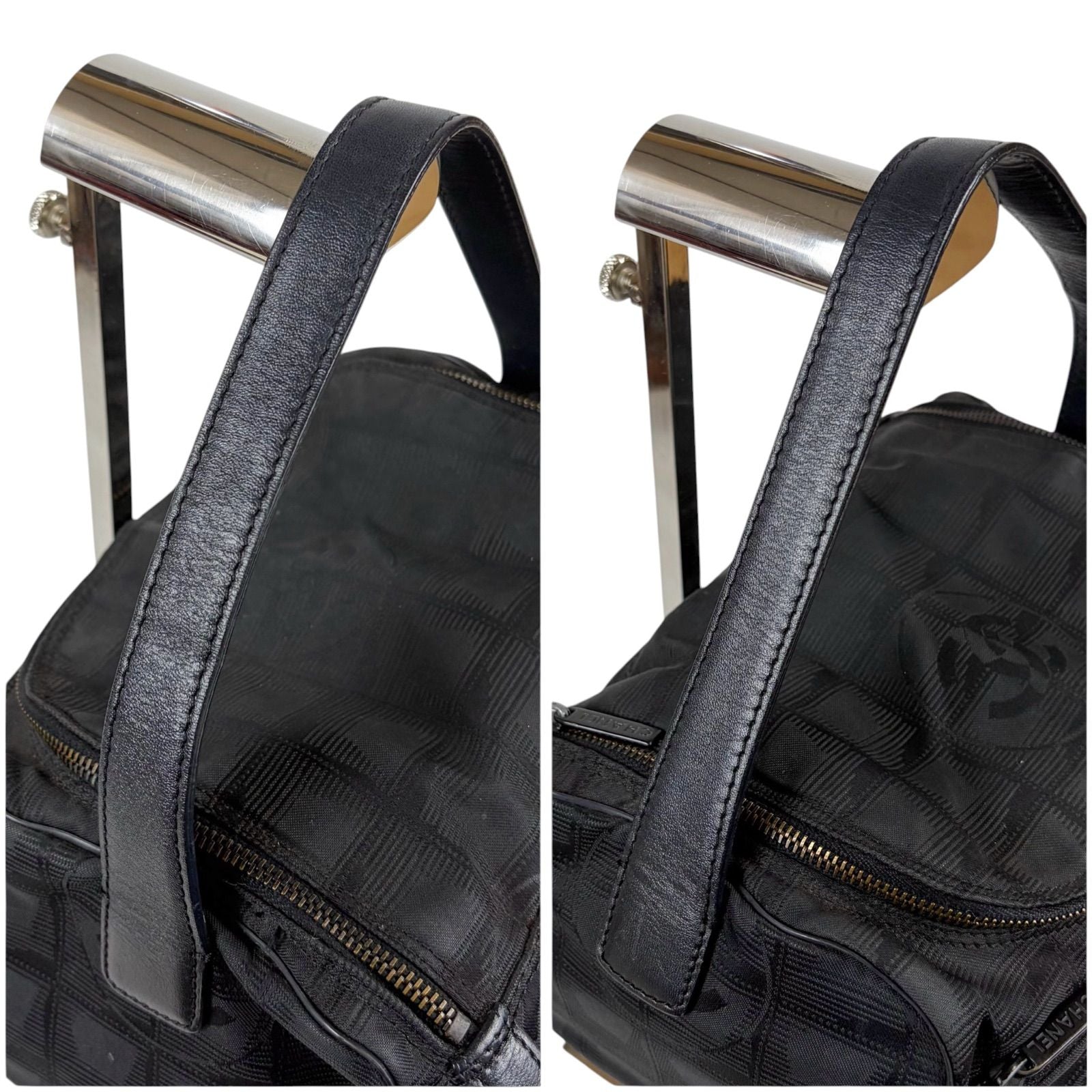 Chanel New Travel Line Vanity Pouch Black Nylon Canvas — view 8