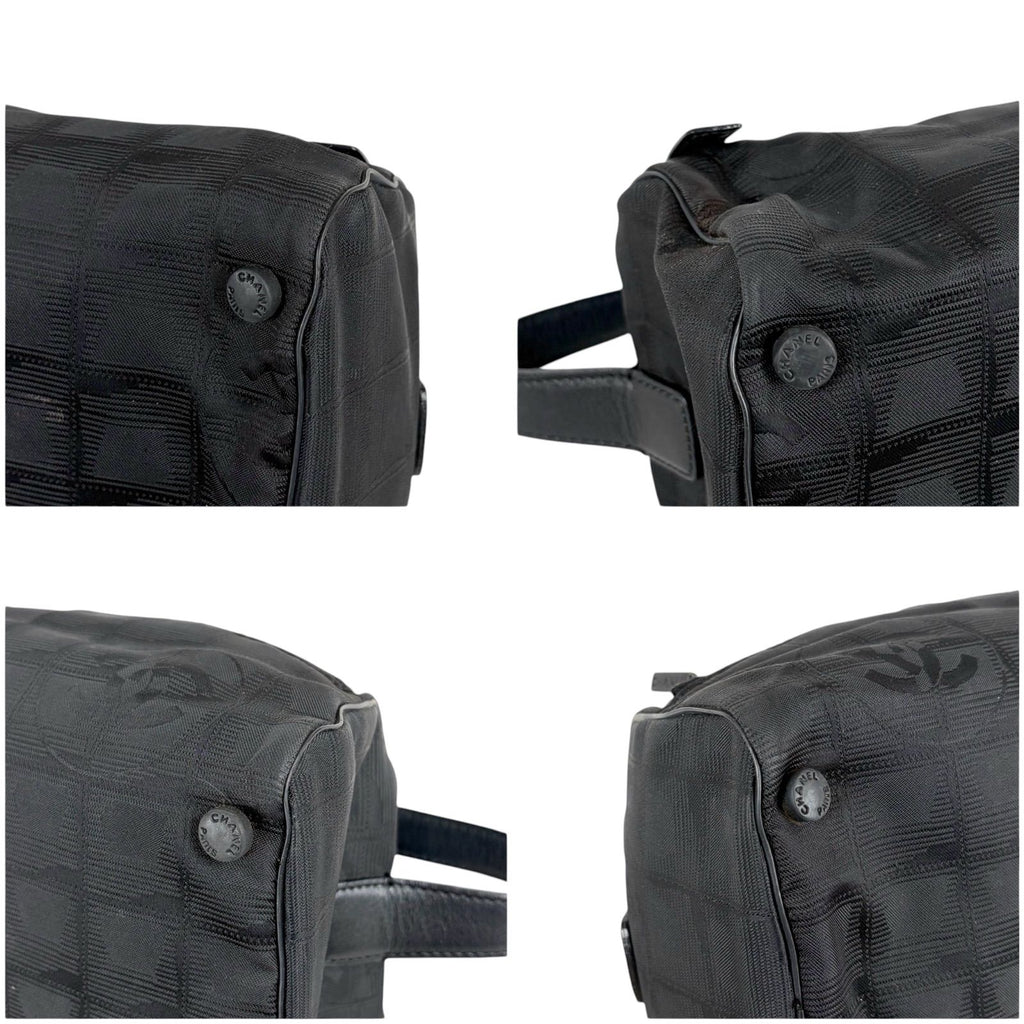 Chanel New Travel Line Vanity Pouch Black Nylon Canvas — view 7