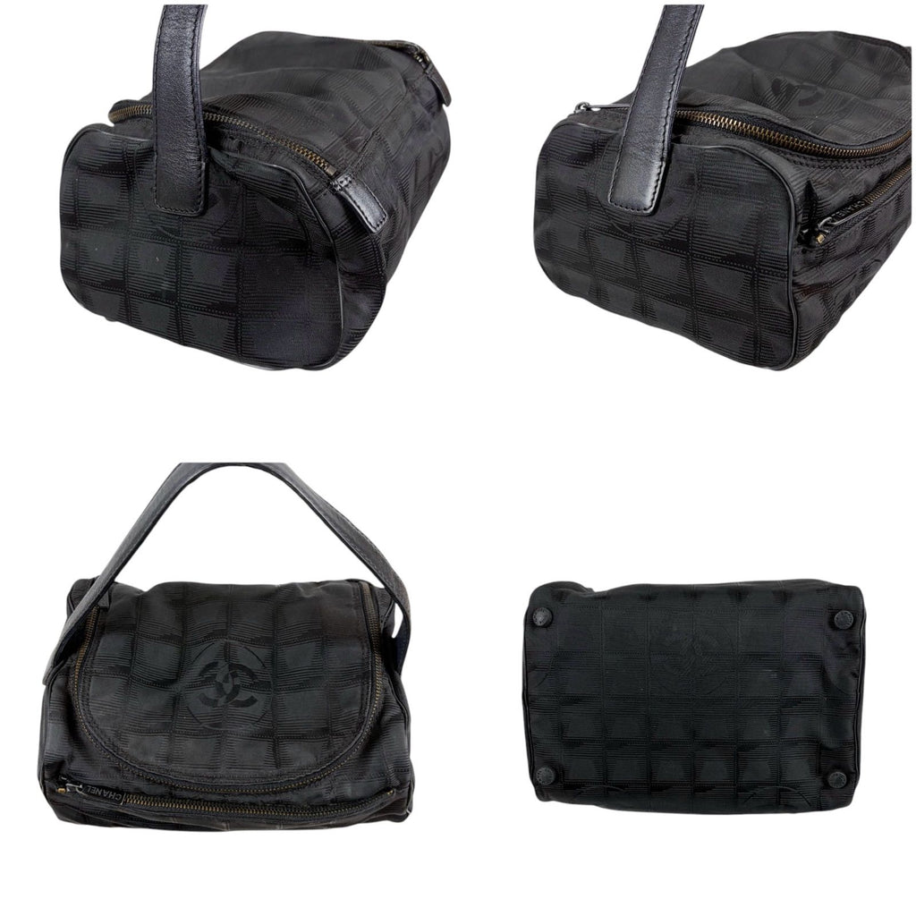 Chanel New Travel Line Vanity Pouch Black Nylon Canvas — view 5