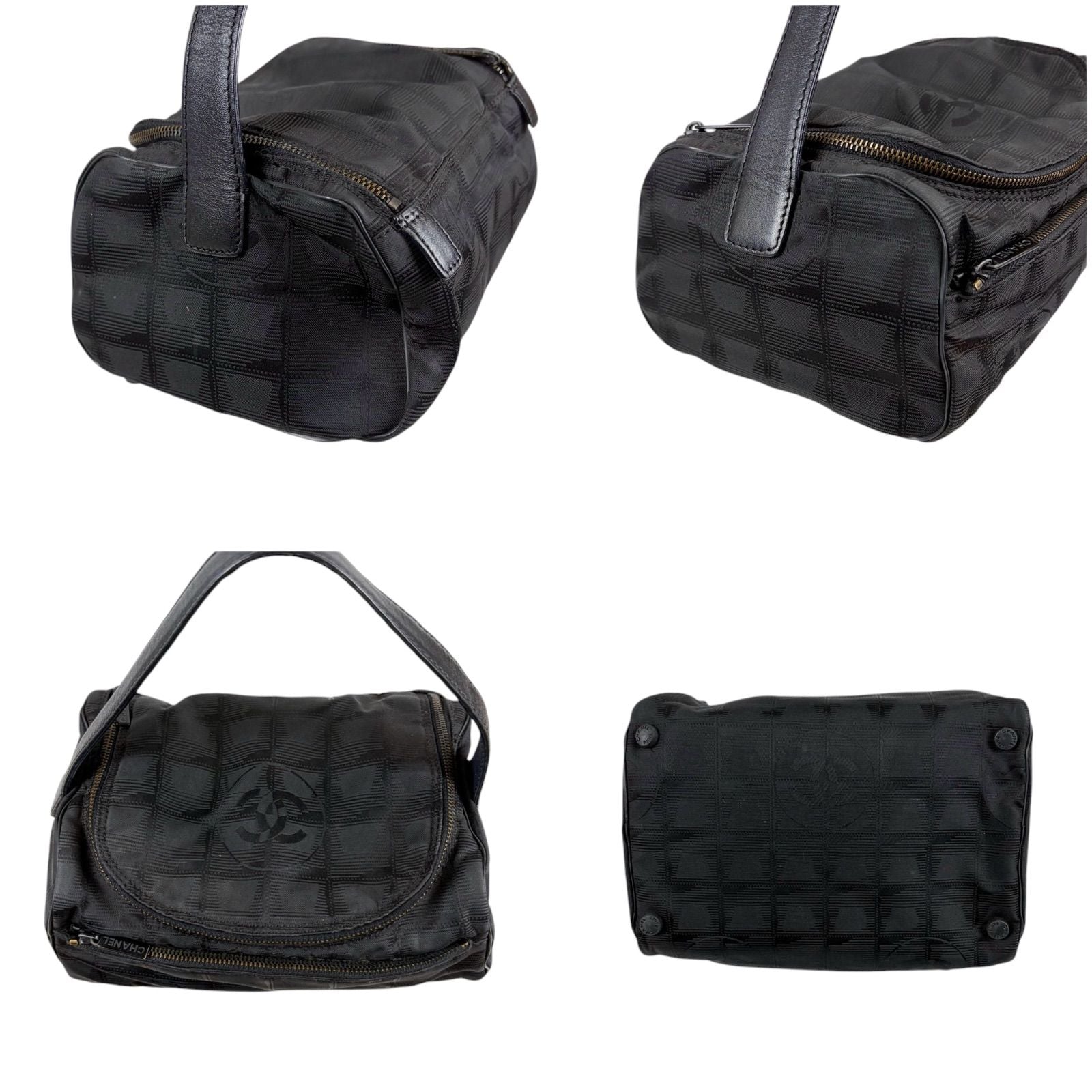 Chanel New Travel Line Vanity Pouch Black Nylon Canvas — view 5