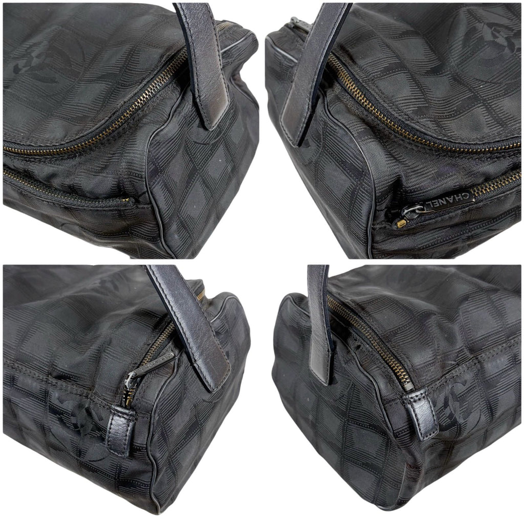 Chanel New Travel Line Vanity Pouch Black Nylon Canvas — view 6