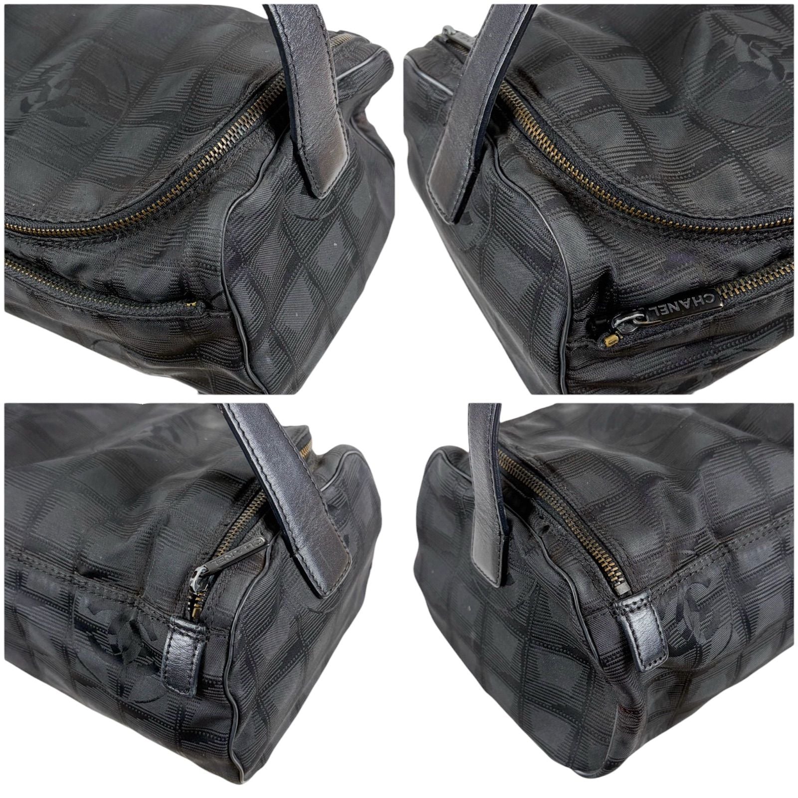 Chanel New Travel Line Vanity Pouch Black Nylon Canvas — view 6