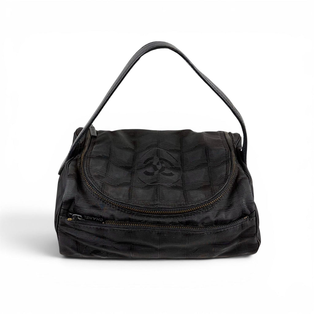 Chanel New Travel Line Vanity Pouch Black Nylon Canvas — view 3