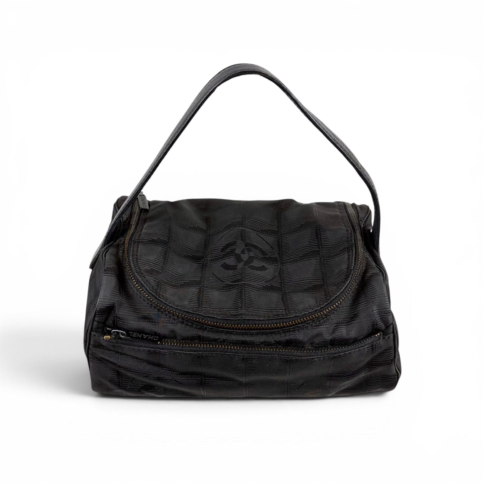 Chanel New Travel Line Vanity Pouch Black Nylon Canvas — view 3