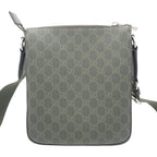 Gucci Small Messenger Bag GG Supreme Canvas Khaki Silver — view 3