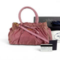 Prada Shoulder Bag Tessuto Bow Nylon Pink Ribbon 2-Way