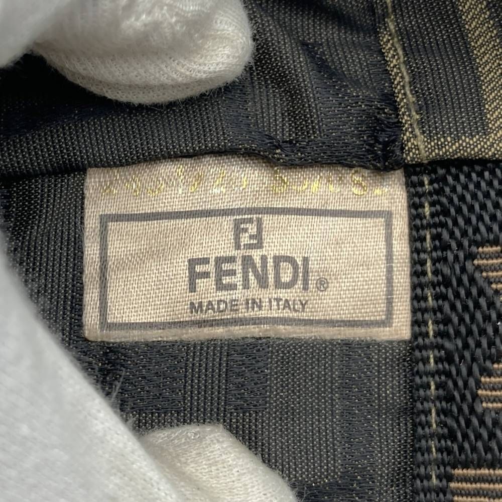 Fendi Zucca Tote Bag Canvas Leather Brown Vintage — view 7