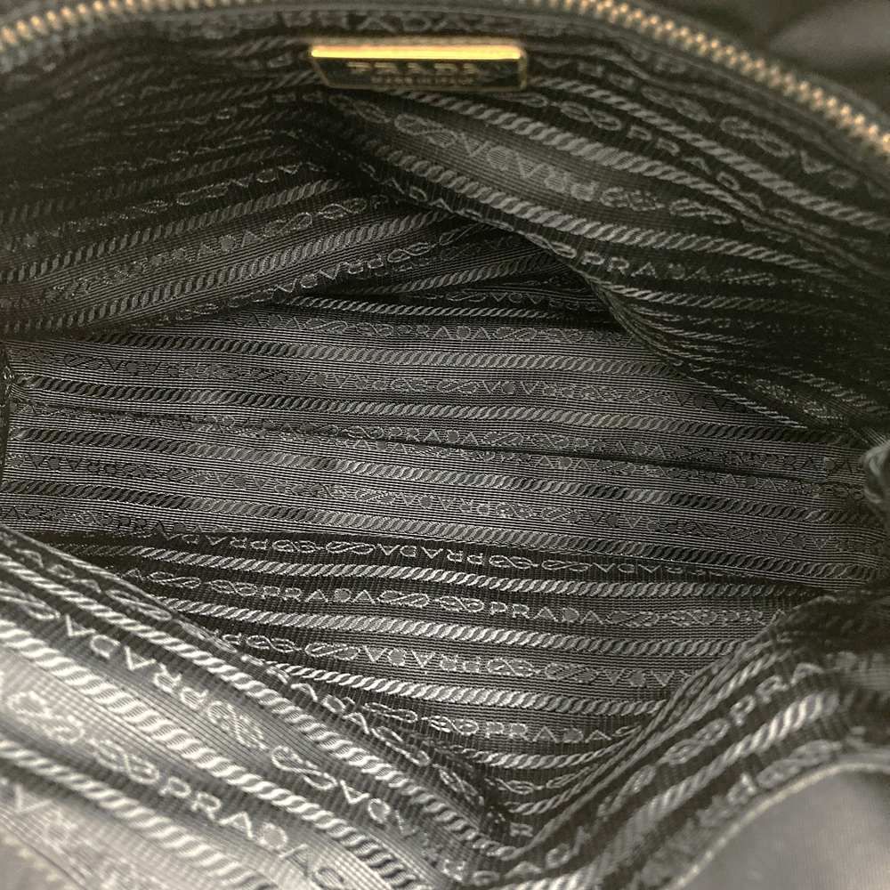 Prada Tote Bag Nylon Enamel Patent Black — view 6