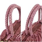 Prada Shoulder Bag Tessuto Bow Nylon Pink Ribbon 2-Way — view 7