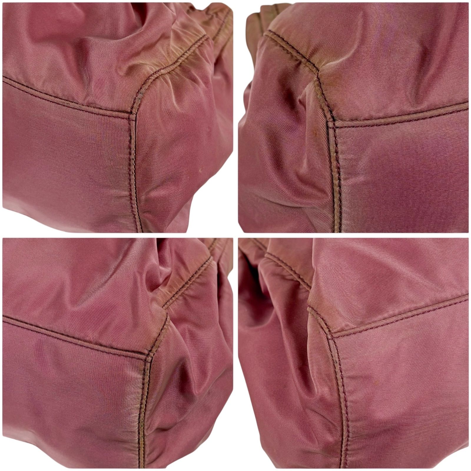 Prada Shoulder Bag Tessuto Bow Nylon Pink Ribbon 2-Way — view 6
