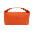 Hermes Brid-a-brac GM Orange Silver Handbag Pouch