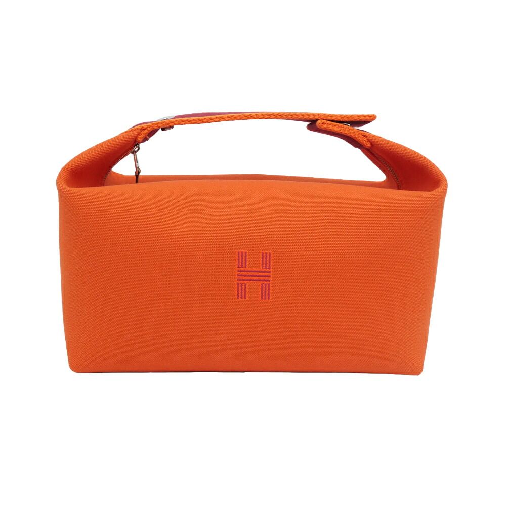 Hermes Brid-a-brac GM Orange Silver Handbag Pouch