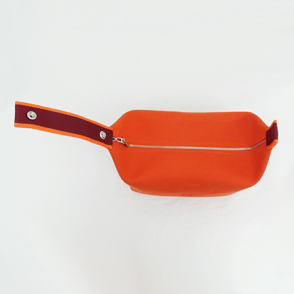 Hermes Brid-a-brac GM Orange Silver Handbag Pouch — view 5
